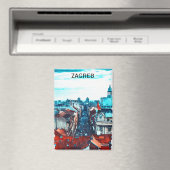 Zagreb Kroatien Stadtansicht Magnet (In Situ (Geschirrspüler))
