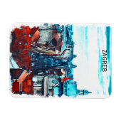 Zagreb Kroatien Stadtansicht Magnet (Horizontal)