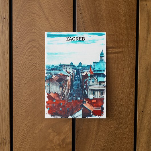 Zagreb Kroatien Stadtansicht Postkarte