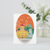Zagreb, Kroatien - Stadtbild Postkarte: DiscPostca Postkarte (Stehend Vorderseite)