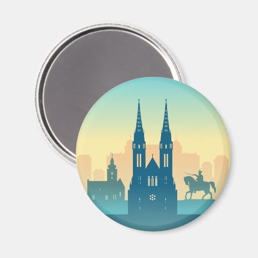Zagreb Magnet (Vorderseite/Rückseite)
