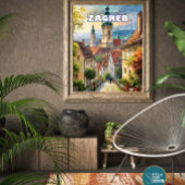 Zagreb-Plakat, wo jede Ecke einen Schatz hat Poster