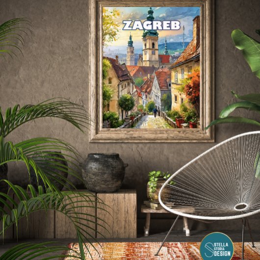 Zagreb-Plakat, wo jede Ecke einen Schatz hat Poster