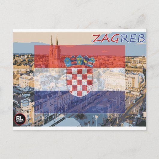 Zagreb Postcard Postkarte (Vorderseite)