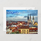 Zagreb Postkarte (Vorne/Hinten)