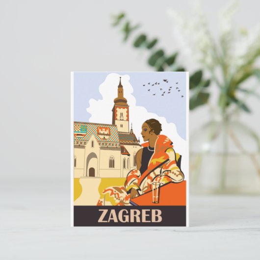Zagreb Postkarte (Stehend Vorderseite)