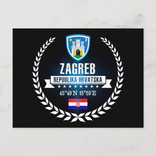 Zagreb Postkarte (Vorderseite)