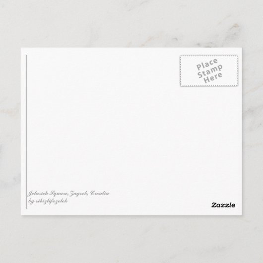 Zagreb Postkarte (Rückseite)