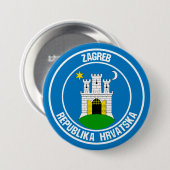Zagreb-RundEmblem Button (Vorne & Hinten)