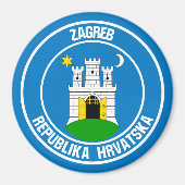 Zagreb-RundEmblem Magnet (Vorne)