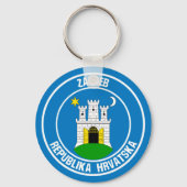 Zagreb-RundEmblem Schlüsselanhänger (Vorderseite)