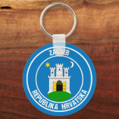 Zagreb-RundEmblem Schlüsselanhänger (Vorderseite)