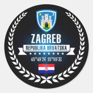 Zagreb Runder Aufkleber