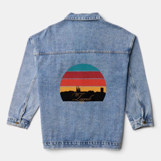 Zagreb, Silhouette Jeansjacke (Rückseite)