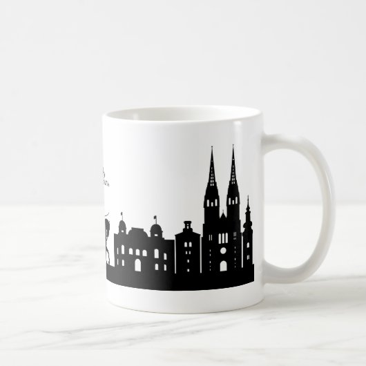 Zagreb-Silhouette-Tasse Kaffeetasse (Rechts)
