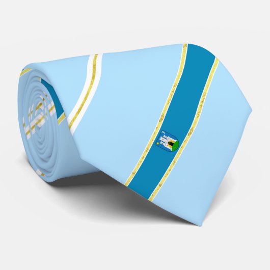 Zagreb stripes Flagge Krawatte (Gerollt)