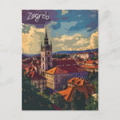 Zagreb Vintag Postkarte (Vorderseite)