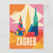 Zagreb Vintag Postkarte (Vorderseite)