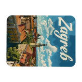 Zagreb Vintage Reise Magnet (Horizontal)