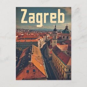 Zagreb Vintage Reise-Werbung Postkarte