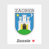 Zagreber Wappen Aufkleber (Blatt)