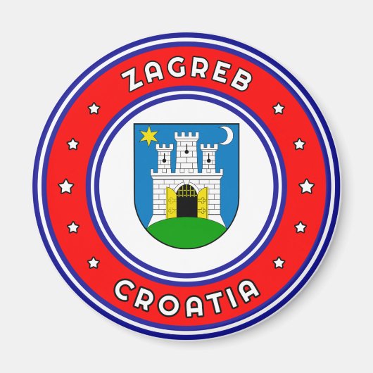 Zagreber Wappen Kroatien Magnet (Vorne)