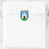 Zagreber Wappen Quadratischer Aufkleber (Tasche)