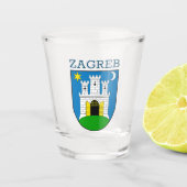 Zagreber Wappen Schnapsglas (Vorderseite)