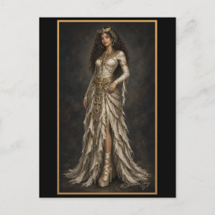 Zahara Mumien Couture Hand auf Hüfte Postkarte