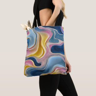 "Zahara" Wirbel von Blues, Rosa und Sand. Tasche