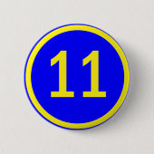 Zahl 11 in einem Kreis Button (Vorderseite)