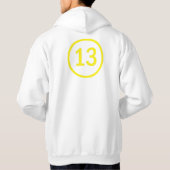 Zahl 13 in einem Kreis Hoodie (Rückseite)