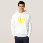 Zahl 13 in einem Kreis Hoodie (Vorne ganz)