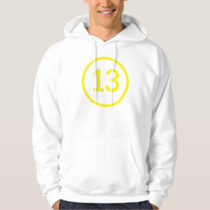 Zahl 13 in einem Kreis Hoodie