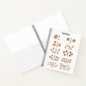 Zahl 1 - 10 in Fall Ästhetische Kinder Bildung Notizblock (Innenseite)