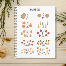 Zahl 1 - 10 in Fall Ästhetische Kinder Bildung