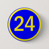 Zahl 24 in einem Kreis Button (Vorderseite)