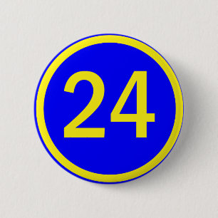 Zahl 24 in einem Kreis Button