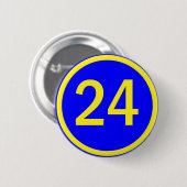 Zahl 24 in einem Kreis Button (Vorne & Hinten)