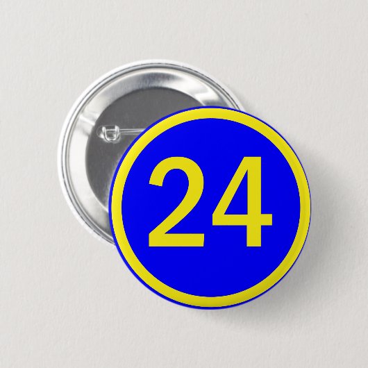 Zahl 24 in einem Kreis Button (Vorne & Hinten)
