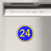 Zahl 24 in einem Kreis Magnet (In Situ (Geschirrspüler))