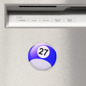 Zahl 27 Billard Ball Magnet (In Situ (Geschirrspüler))