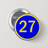 Zahl 27 in einem Kreis Button (Vorne & Hinten)