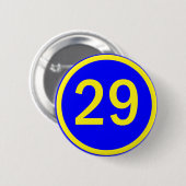 Zahl 29 in einem Kreis Button (Vorne & Hinten)