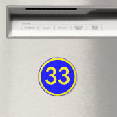Zahl 33 in einem Kreis Magnet (In Situ (Geschirrspüler))