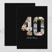 Zahl 40 FotoCollage Ankündigung (Vorne/Hinten)