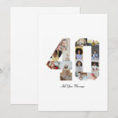 Zahl 40 FotoCollage Ankündigung (Vorne/Hinten)