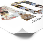 Zahl 40 FotoCollage Fotodruck (Ecke)