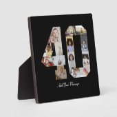 Zahl 40 FotoCollage Fotoplatte (Vorderseite)