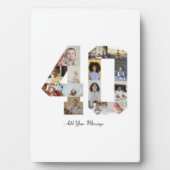 Zahl 40 FotoCollage Fotoplatte (Vorderseite)